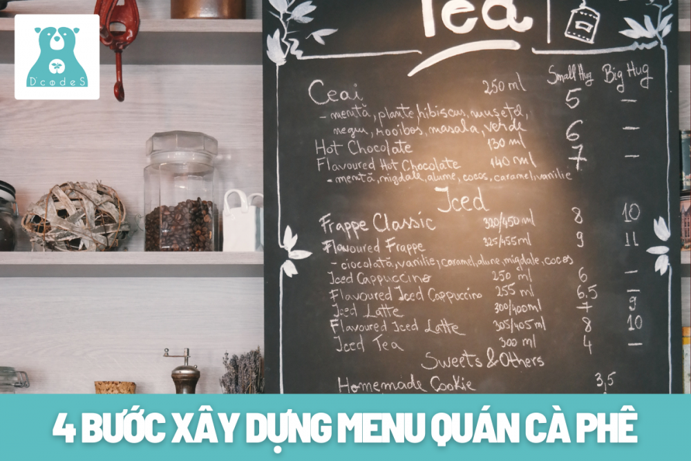 4 bước xây dựng menu quán cà phê cho các Barista